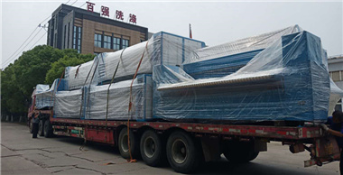 六一兒童節百強上海浦東客戶(hù)訂購的5輥燙平機等洗滌設備發(fā)貨